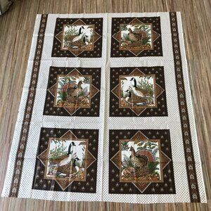 Geese & Grouse Game Birds VIP Cranston Fabric Panel Quilting / Cushions 45x54"